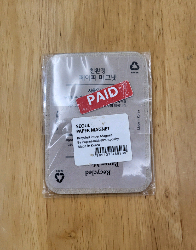 새상품>서울기념품 남산타워 페이퍼마그넷--1