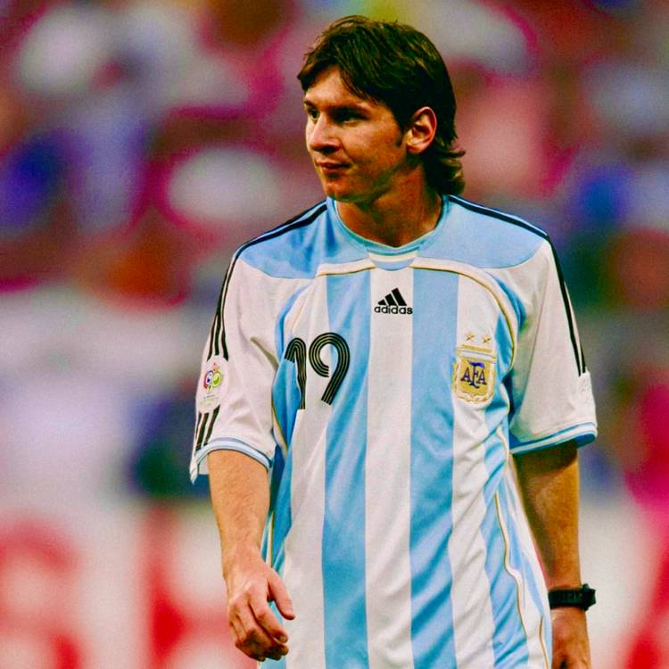 (새상품)(무료배송) 아르헨티나 메시 월드컵 데뷔 유니폼 06/08--3