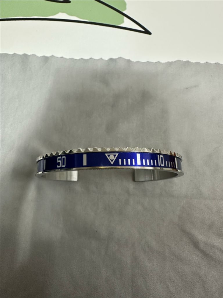 스피도미터 오피셜 브레이슬릿 이태리 명품 팔찌 실버블루 새제품--1