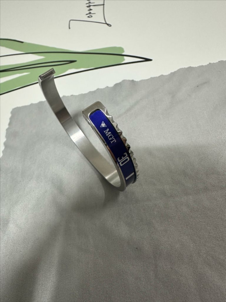 스피도미터 오피셜 브레이슬릿 이태리 명품 팔찌 실버블루 새제품--5