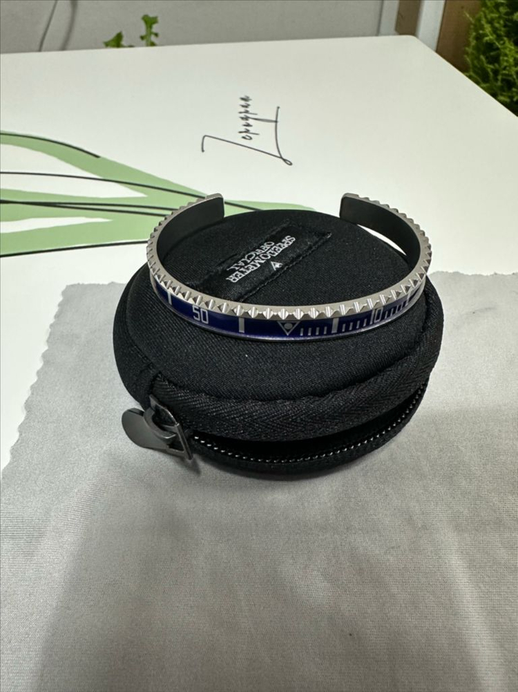 스피도미터 오피셜 브레이슬릿 이태리 명품 팔찌 실버블루 새제품--6