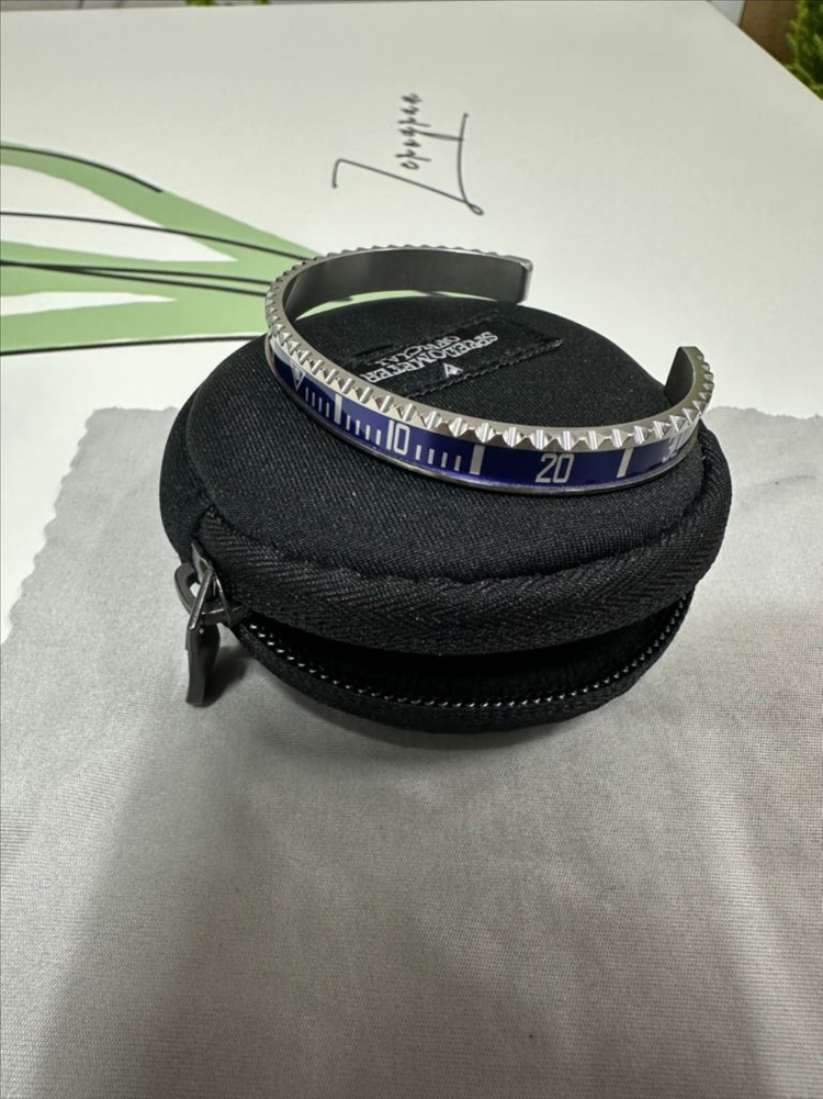 스피도미터 오피셜 브레이슬릿 이태리 명품 팔찌 실버블루 새제품--7