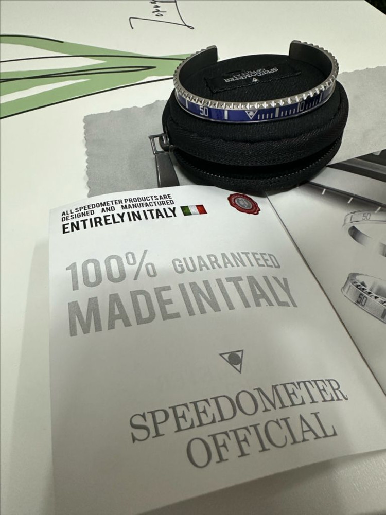 스피도미터 오피셜 브레이슬릿 이태리 명품 팔찌 실버블루 새제품--8