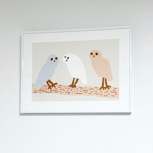 웜그레이테일 헬로 오울즈 라이트 그레이 액자 판매