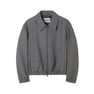 [새상품] 인사일런스(IN SILENCE) 울 트윌 블루종 자켓 그레이 베이지 M 사이즈