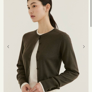 시에sie 리아 텐셀 울 가디건 브라운S