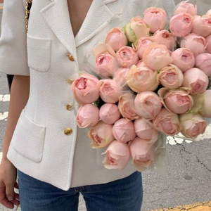 쏭스튜디오 short sleeved tweed 화이트