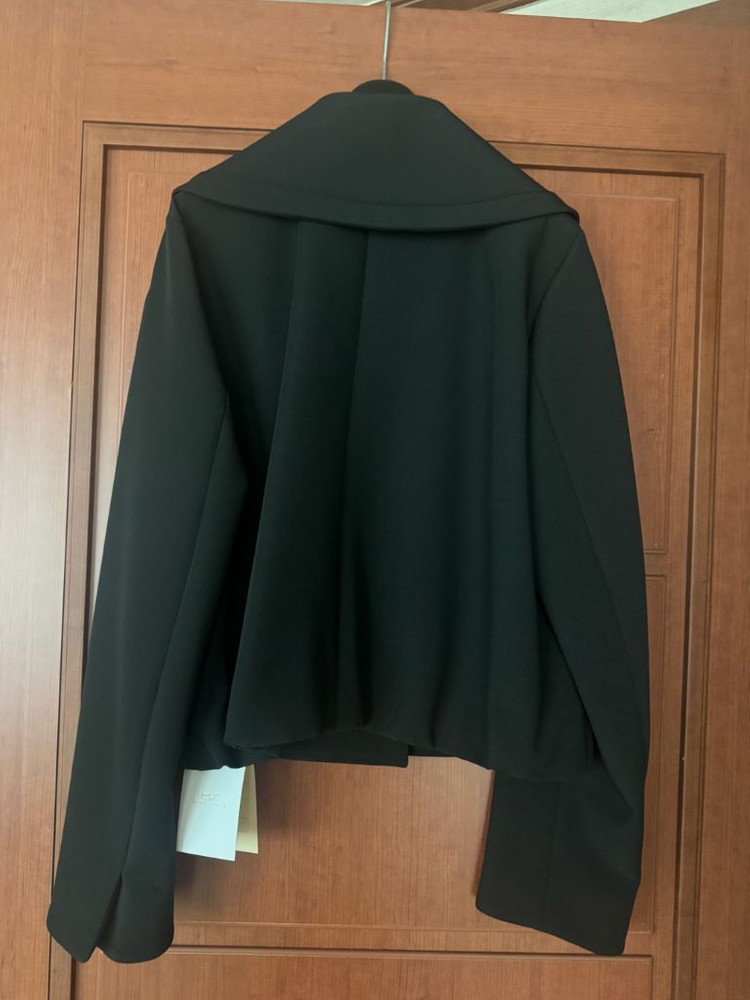 한스스타일 빅카라 크롭자켓--1