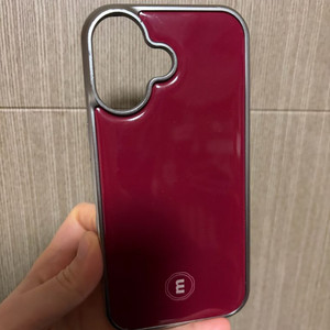 아이폰17 미닛뮤트 케이스 와인색 에폭시 미닛뮤트 실버케이스 이미지