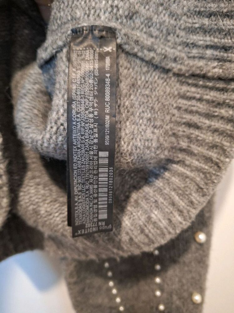 자라 ZARA 여성 진주 니트 티셔츠--3