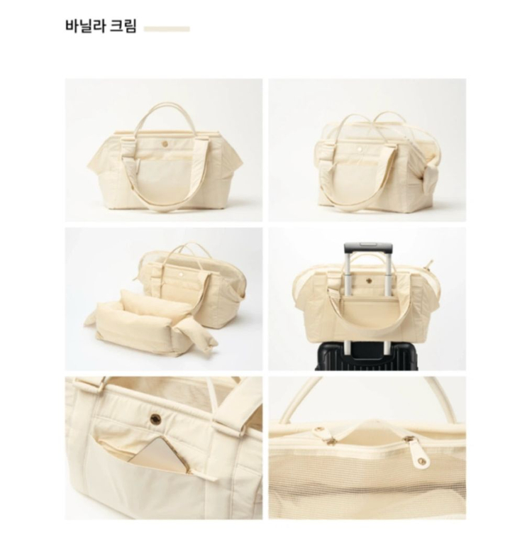 밀리옹 베이글백 반려동물이동가방(M사이즈 기내가능_거의새것)--3