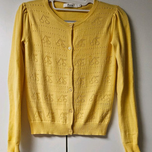 (정품)뽕쁘앙 엘로우 이쁜 가디건 12Y 거의 새제품