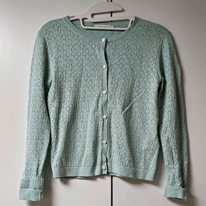 (정품)뽕쁘앙 민트색 이쁜 가디건 12Y 거의 새제품급
