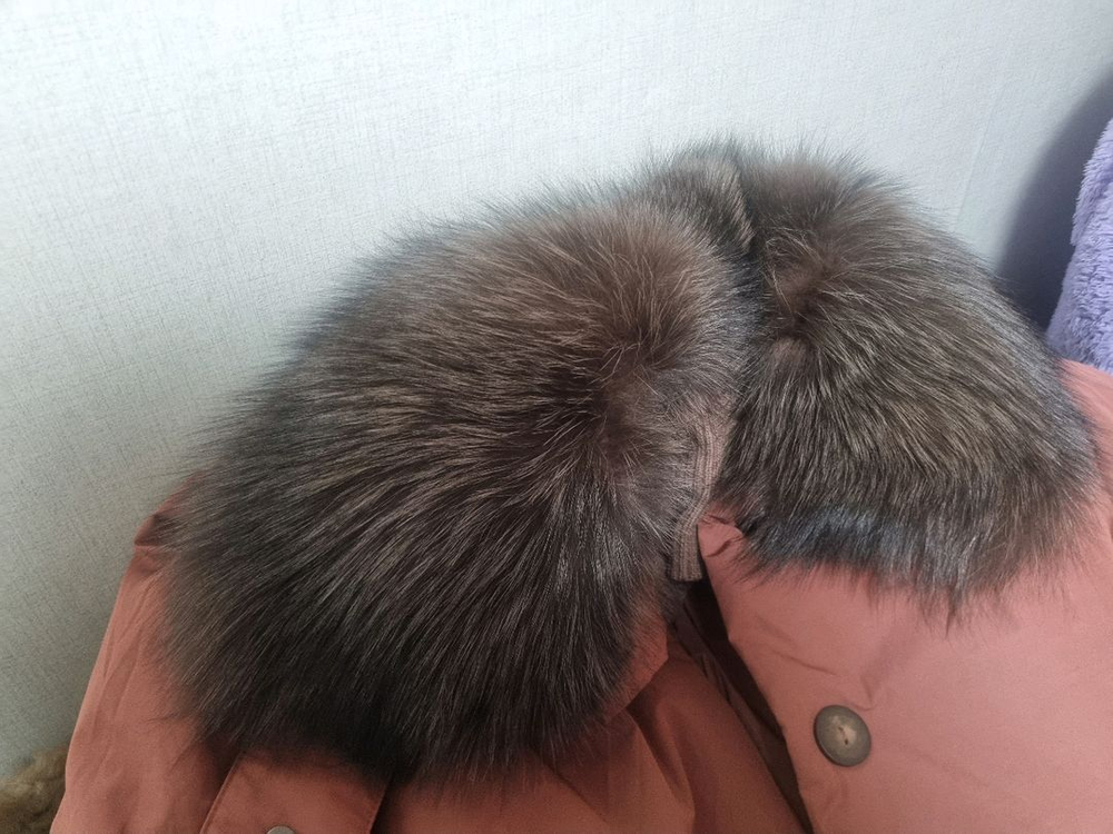 아날도바시니 천연모피 여우털 90사이즈 구스다운 100%--2