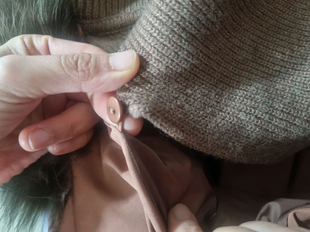 아날도바시니 천연모피 여우털 90사이즈 구스다운 100%--5