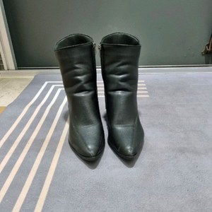 블랙 가죽 앵클 부츠-240,245 일괄 3개