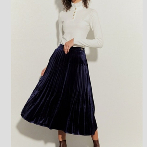 산드로 sandro 벨루아 플리츠 스커트 44 사이즈