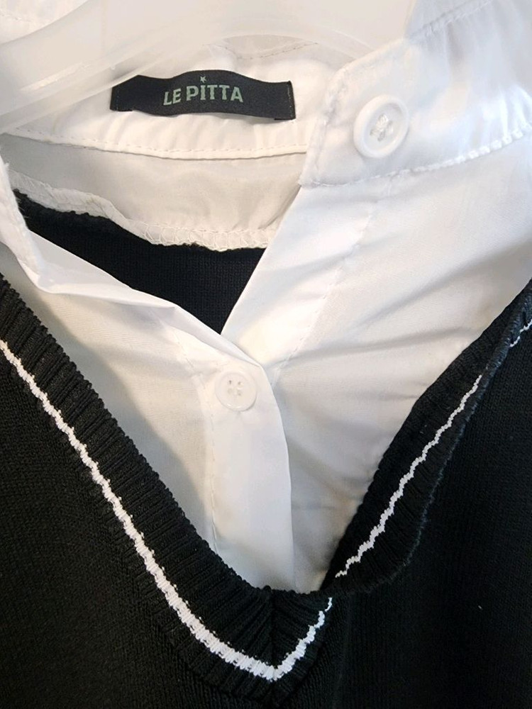 브랜드_ 니트조끼 블라우스 S--2