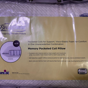 시몬스 뷰티레스트 비스코 스프링 원더 필로우 베개