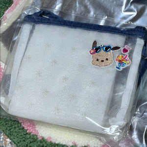 롬앤 태닝 포차코 자수 메쉬백 파우치