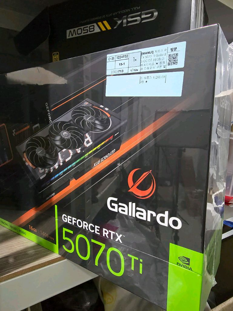 만리 RTX 5070 Ti 가야르도 그래픽카드 미개봉 새제품 팝니다.--2