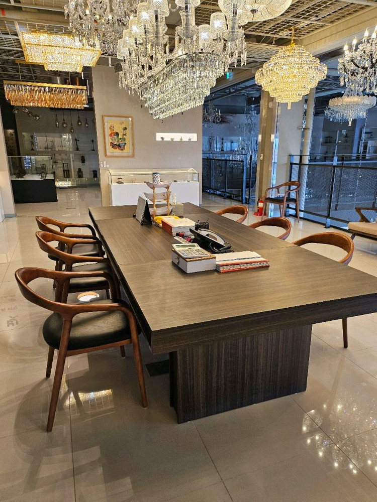 업무용 회사 대형 회의 테이블 & 의자 6개 세트( 콘센트매립형)--2