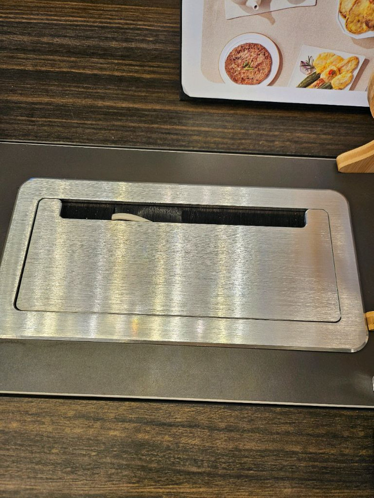 업무용 회사 대형 회의 테이블 & 의자 6개 세트( 콘센트매립형)--3