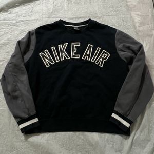 나이키 배색 맨투맨 L