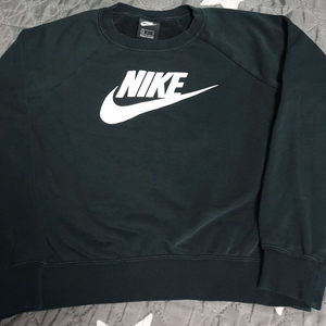 나이키 에센셜 빅스우시 크롭 크루넥 탑 맨투맨 블랙 (S)