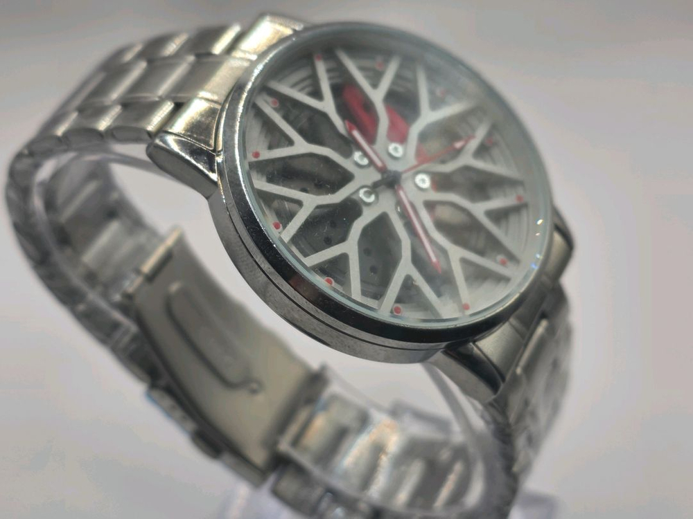 휠디자인 메탈 쿼츠 시계--2