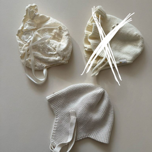 아기 보넷 모자 니트모자 두건 2개 일괄 밍크뮤,아가방 (재당근x,1회시착포함)