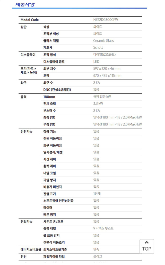 삼성인덕션 2구 새상품 화이트색상--3