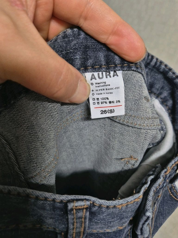 AURA 블루 청바지 26(S)--3