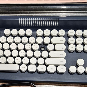 엑토 레트로 타자기 키보드 파란색 본체 (부품/교체용)