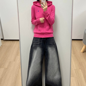 폴로 랄프로렌 블루 포니 핑크 후드집업