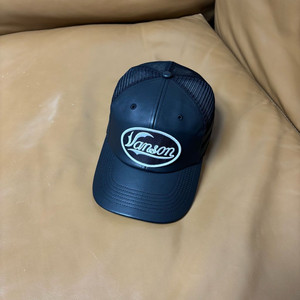 슈프림 밴슨 6패널 볼캡 모자 레더 블랙