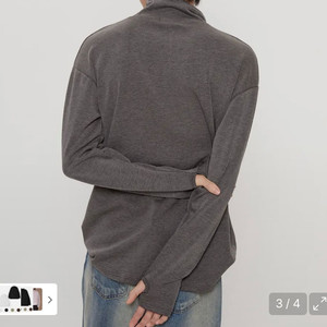 노이즈 터틀넥 핑거홀 니트 새상품 이미지