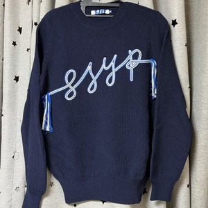 (새상품) SJYP 로고자수니트스웨터 (M)