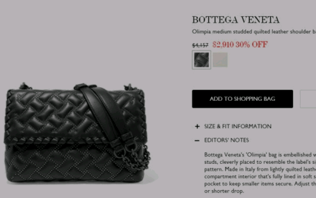 보테가베네타 올림피아 스터드 크로스백--1