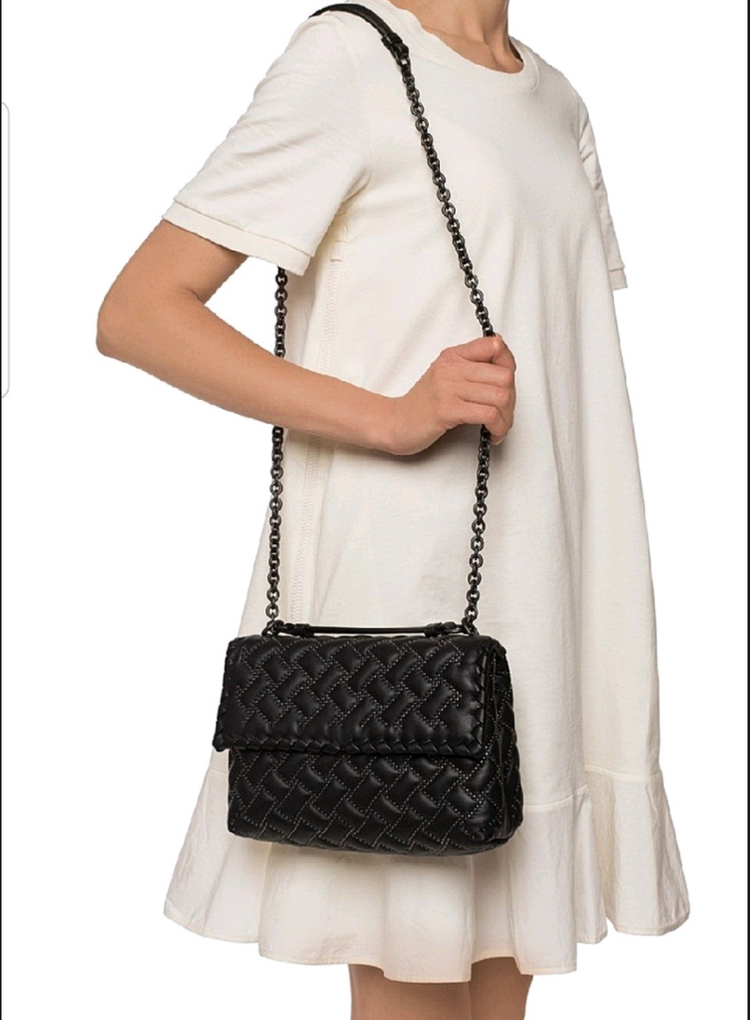 보테가베네타 올림피아 스터드 크로스백--2