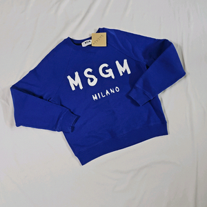 [M] 정품 MSGM 블루 기모 맨투맨 긴팔 티셔츠