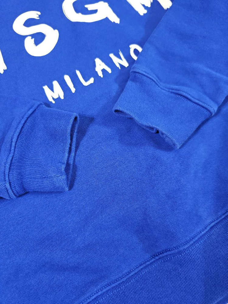 [M] 정품 MSGM 블루 기모 맨투맨 긴팔 티셔츠--3