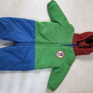 보보쇼즈 24FW 베이비 컬러블록 우주복 패딩 18M (86cm)