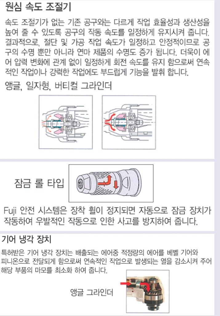 일제 후지 4인치 에어그라인더 강력형 이미지