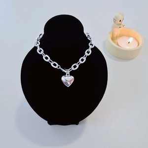 하트통통실버팔찌