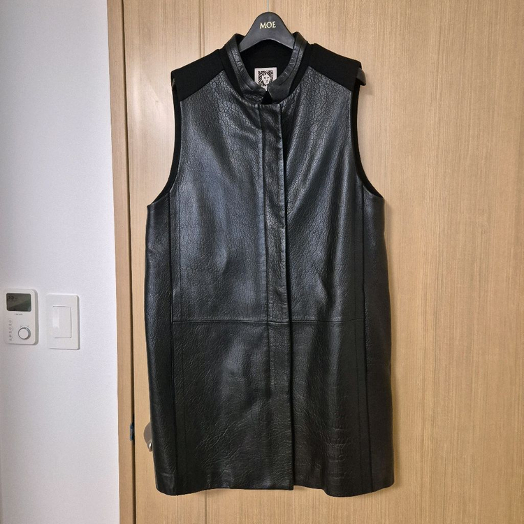 앤클라인 Anne Klein 양가죽 베스트 조끼 아우터 사이즈77--1