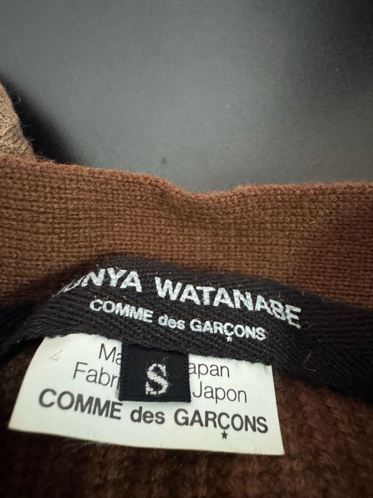 정품!! 여성 준야 와타나베 꼼데가르송 배색 가디건 S--2