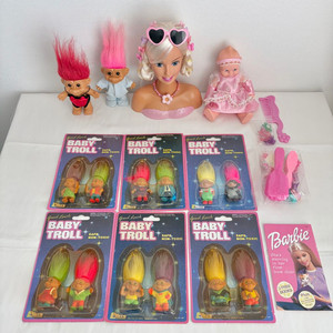 바비 헤드 헤어 스타일링 마텔 큐피 베이비 트롤 미니 인형 빈티지 피규어