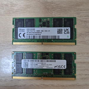 노트북용 RAM DDR5 16GB 5600MHz (x2, 32GB), SK 하이닉스