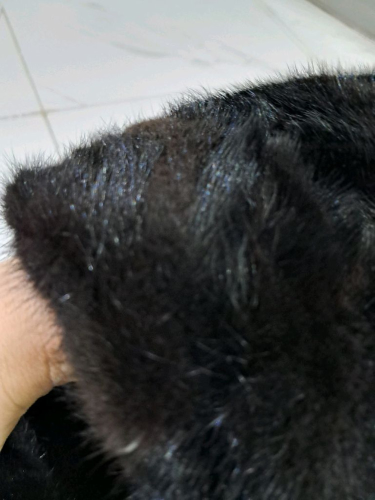 검정 후드 블랙 퍼 베스트--6